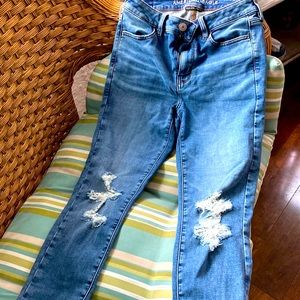 Distressed jeans